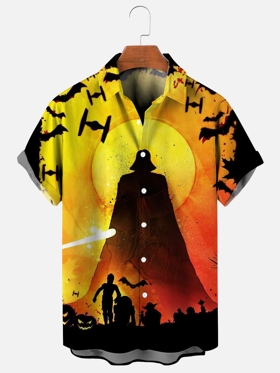 Star Wars Halloween Men's Hawaiian Short Sleeve Shirt