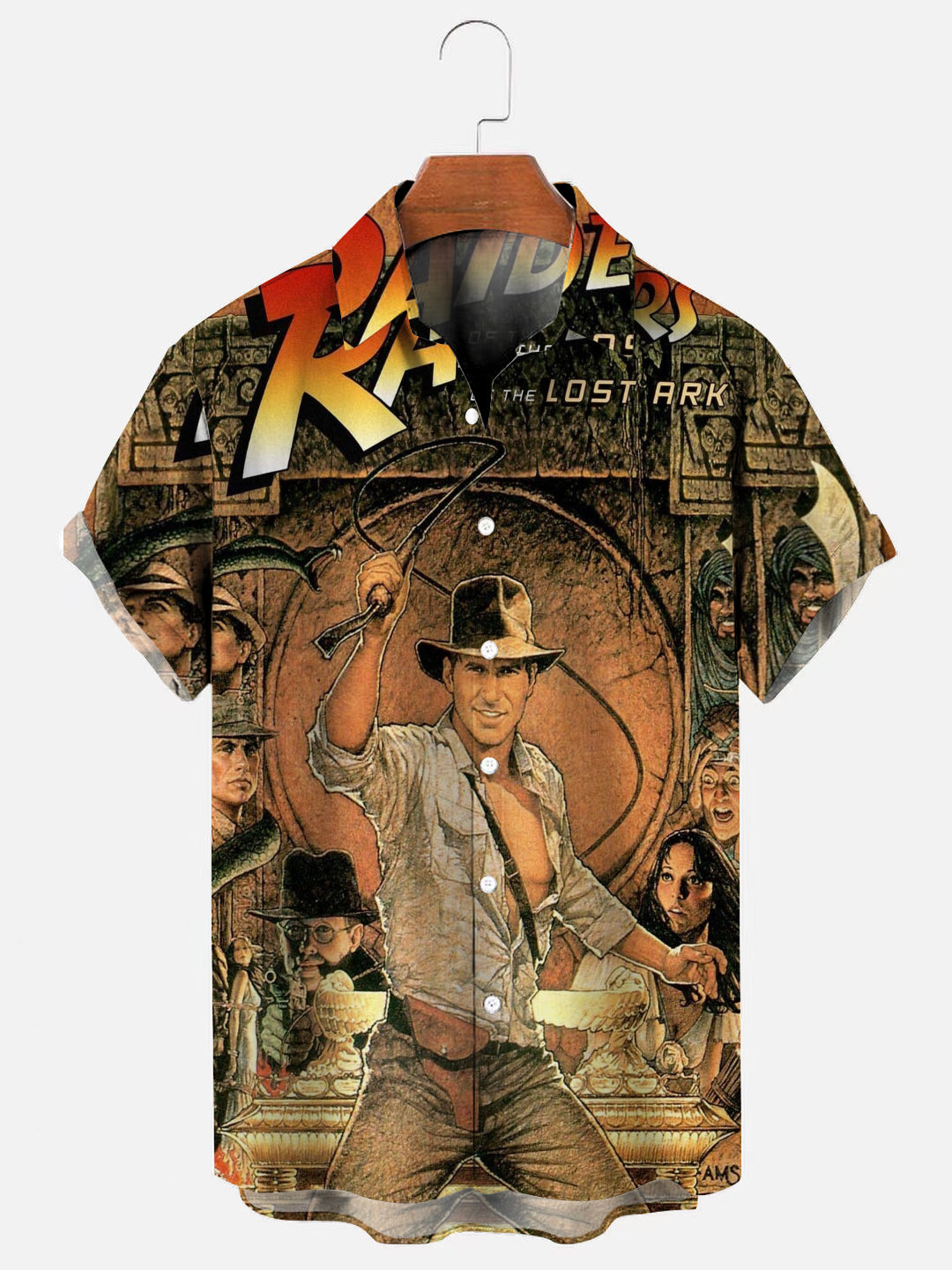 80s Classic Movie Retro Print Men's Short Sleeve Shirt