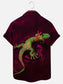 Men's Gecko 3D Print Casual Short Sleeve Shirt