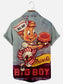 Men's 50's-60's Vintage Big Boy Print Hawaiian Short Sleeve Shirt