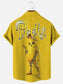 Fun Banana Man Print Men's Short Sleeve Shirt