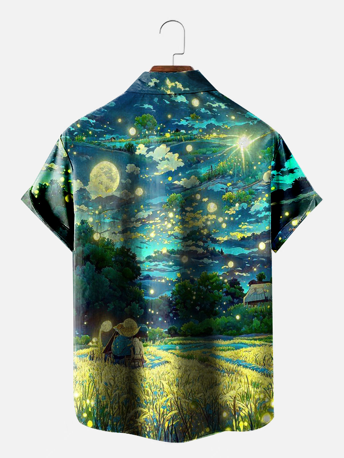 Men's Vintage Van Gogh Art Short Sleeve Hawaiian Shirt