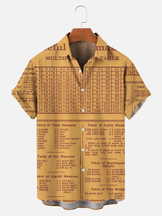Pop Culture 70's to 80's Folder Info Sheet Men's Vintage Short Sleeve Shirt