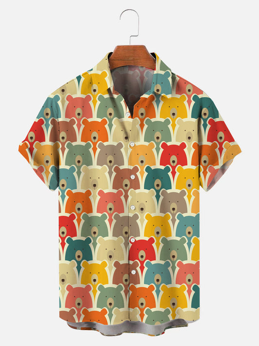 Bear Men's Fun Short Sleeve Shirt