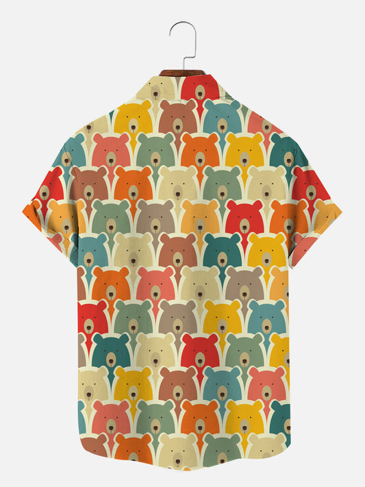 Bear Men's Fun Short Sleeve Shirt