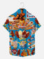 Men's Vintage Ice Cream Print Short Sleeve Shirt