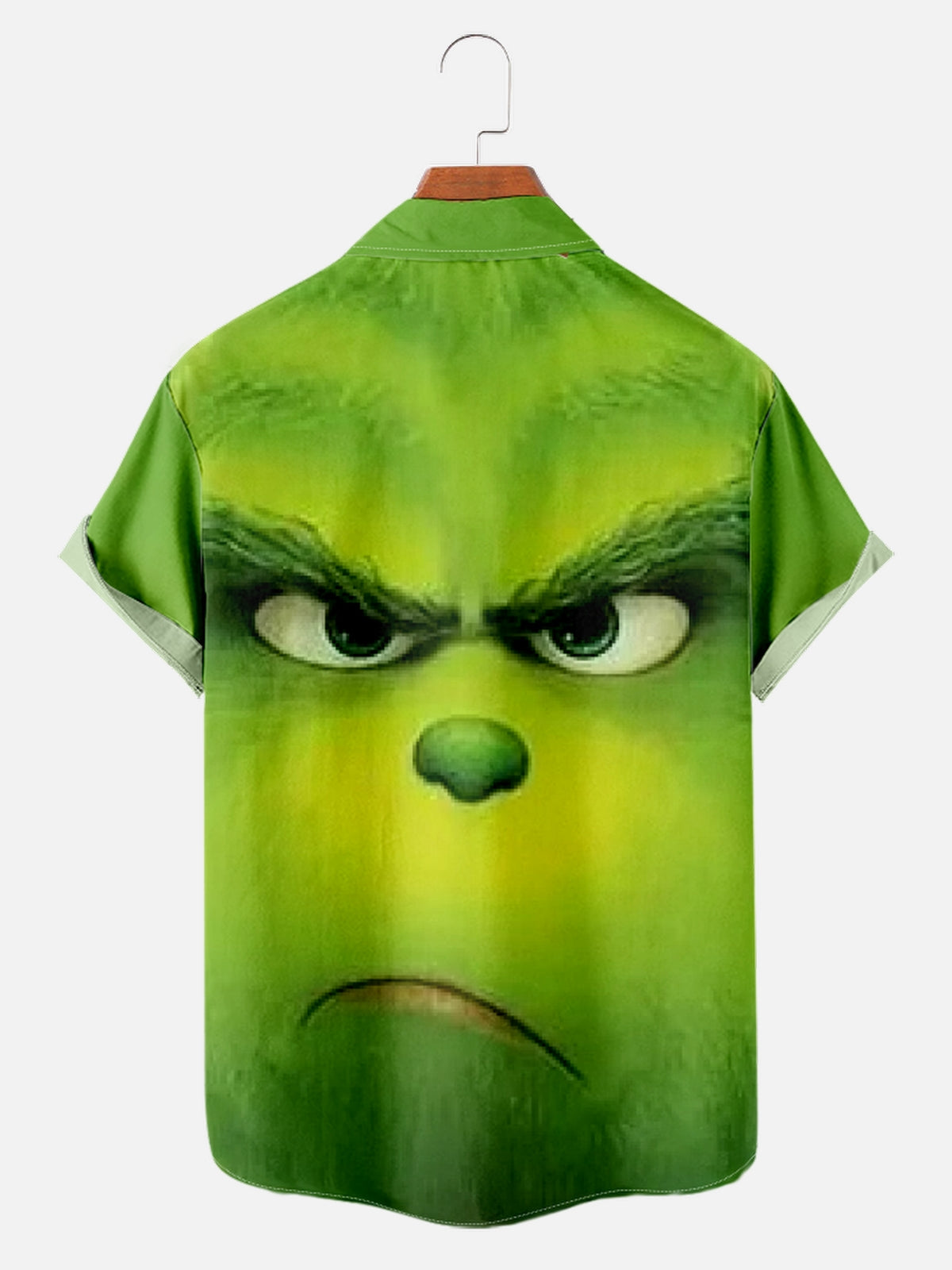 Men's Grinch Christmas Print Short Sleeve Shirt