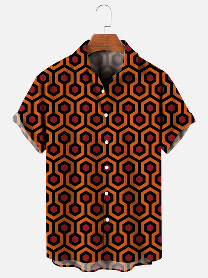 Overlook Hotel Horror Movie Halloween Print Hawaiian Shirt