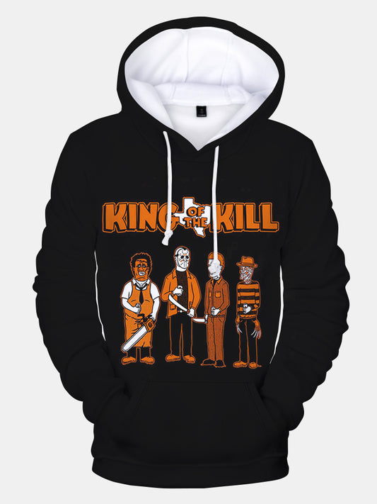 King of The Kill Horror Character Halloween Print Long Sleeve Hoodie