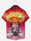 Men's Vintage Childhood Toy Card Print Hawaiian Short Sleeve Shirt