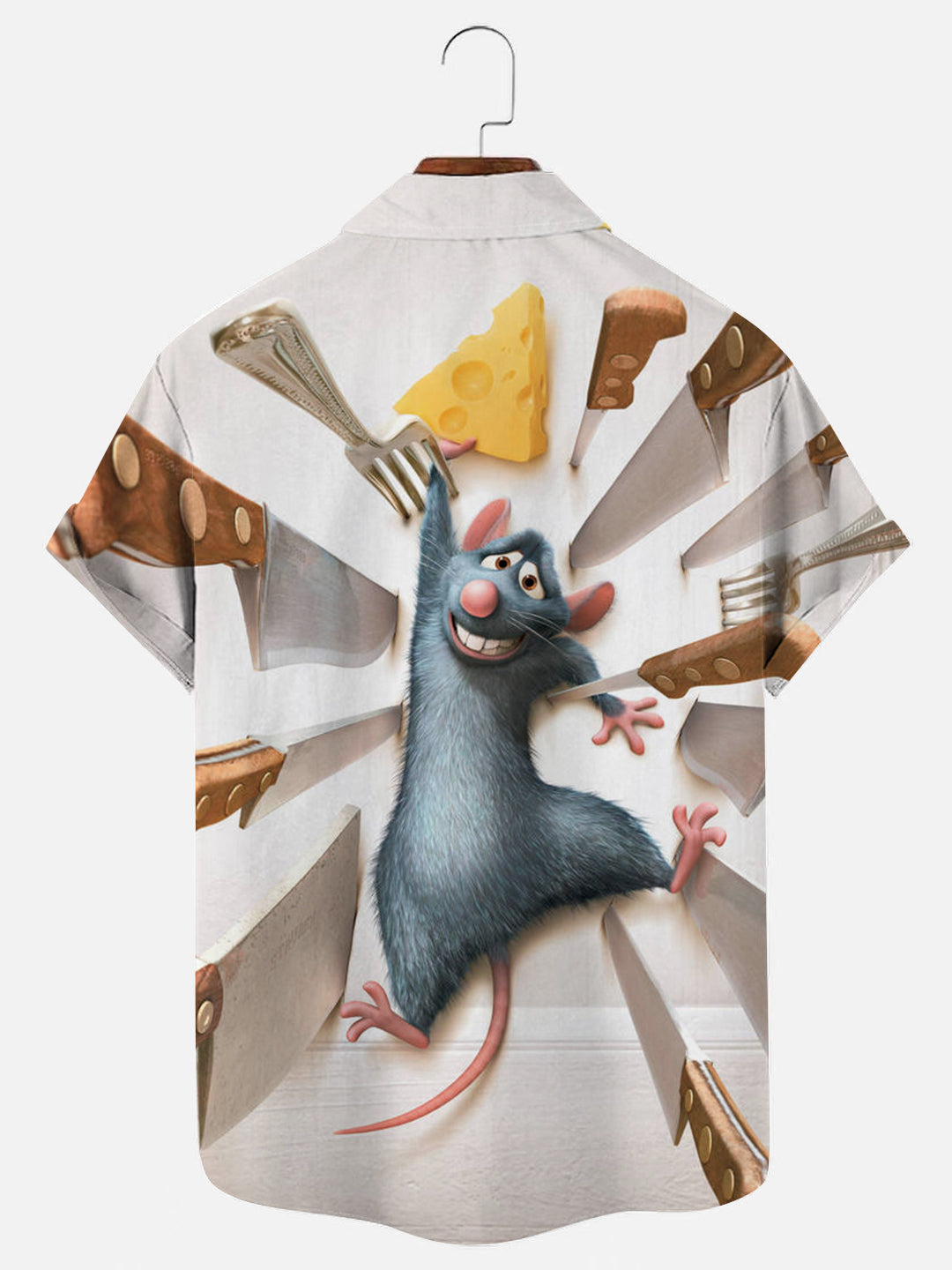 Men's Ratatouille Movie Poster Print Hawaiian Short Sleeve Shirt