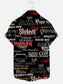 Men's Rock Band Casual Print Short Sleeve Shirt