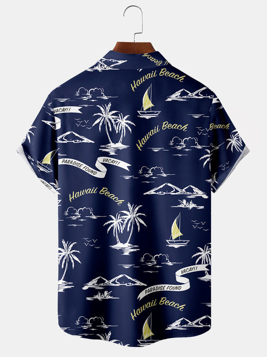 Men's Hawaiian Beach Casual Short Sleeve Shirt