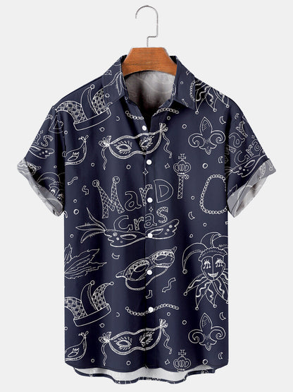 Men's Holiday Print Short Sleeve Shirt