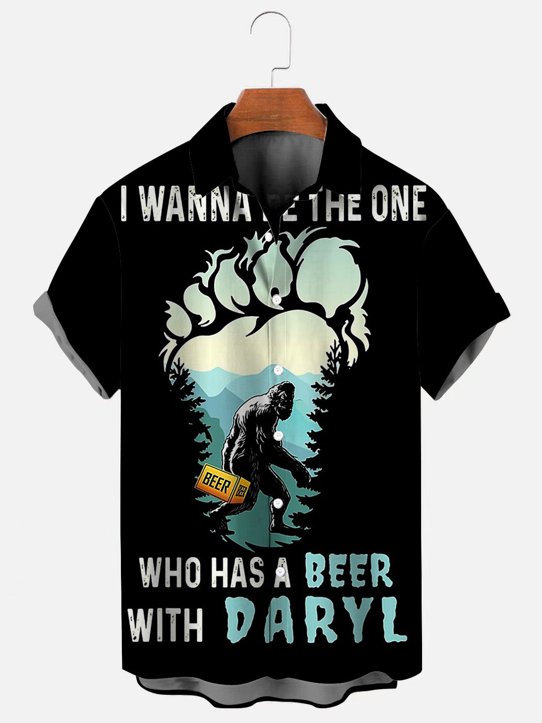 Bigfoot Beer Hawaiian Short Sleeve Shirt