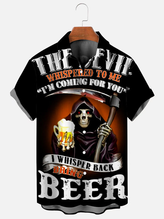 Devil's Beer Hawaiian Short Sleeve Shirt