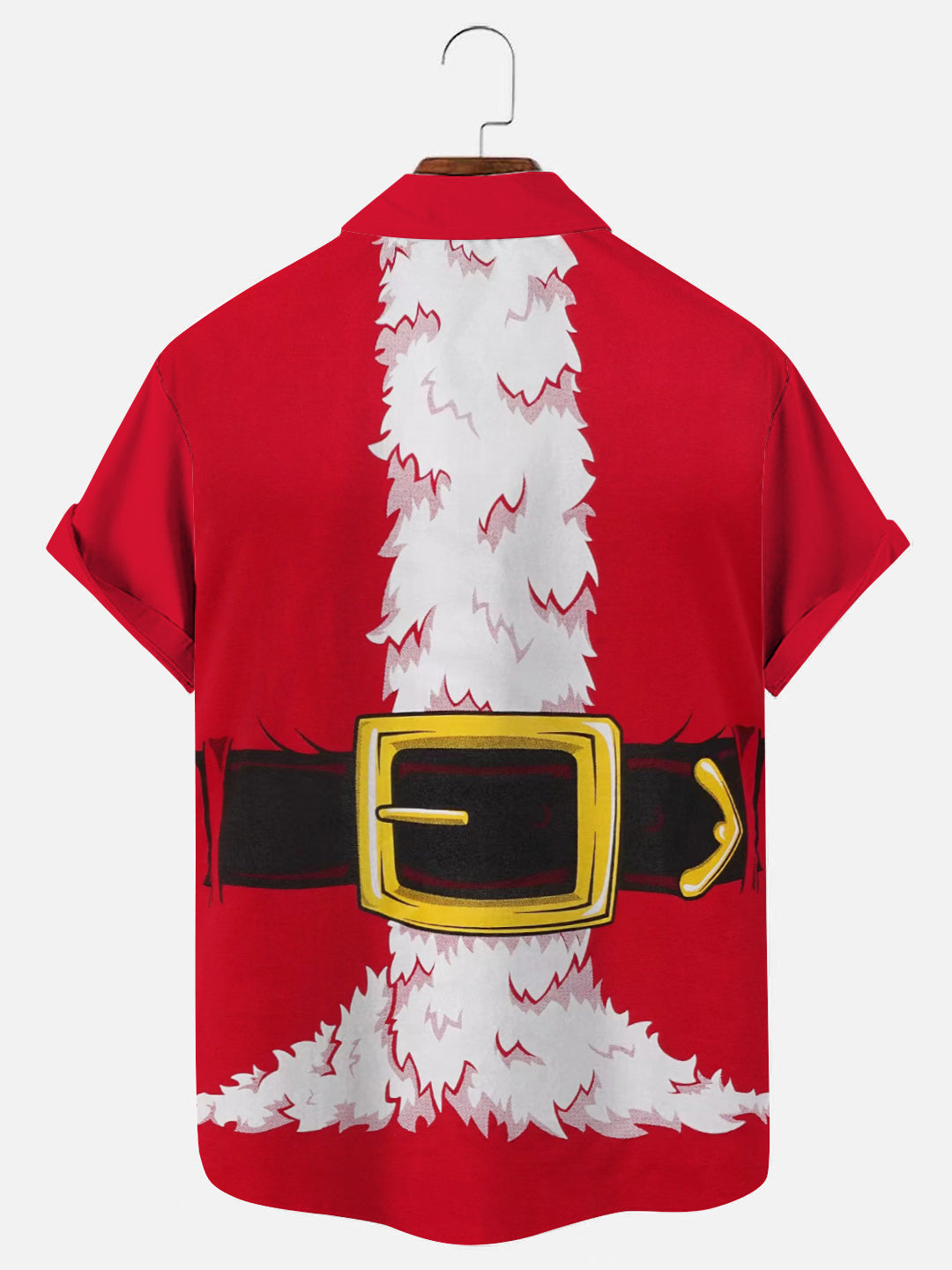 Santa Claus Costume Large Print Men's Short Sleeve Shirt