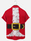 Santa Claus Costume Large Print Men's Short Sleeve Shirt