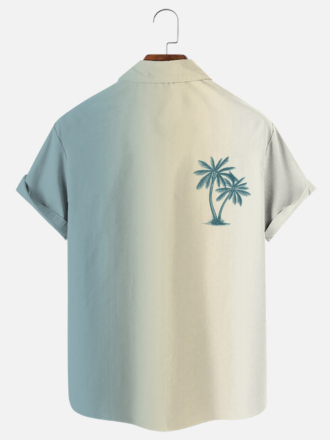 Men's Beach Palm Hawaiian Short Sleeve Shirt