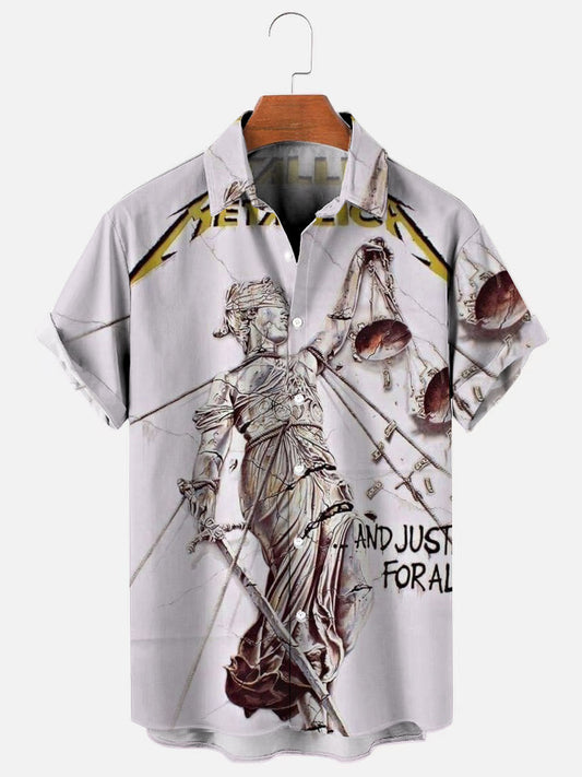 Justice for All Music Poster Print Men's Short Sleeve Shirt