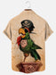 Men's Pirate Parrot Print Hawaiian Short Sleeve Shirt