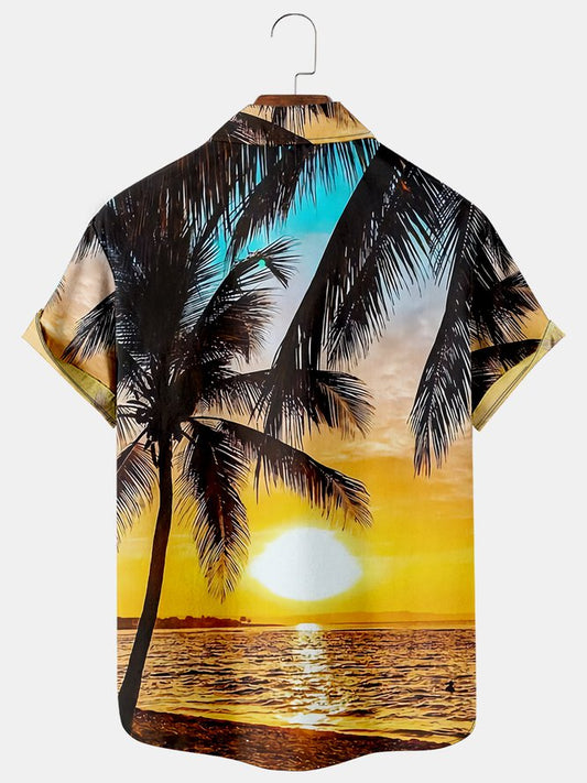 Men's Sea Level Sunrise Print Shirt