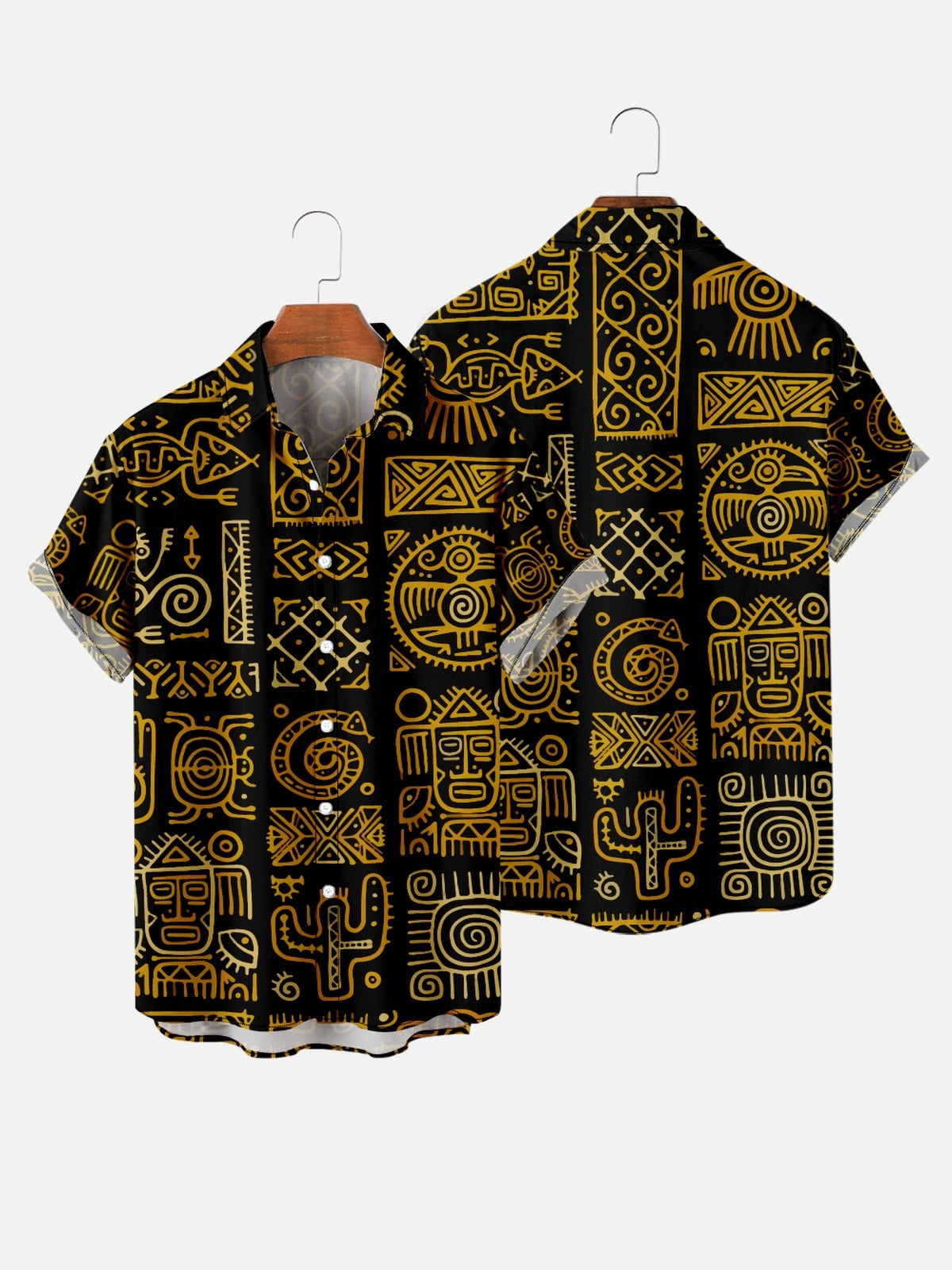 Ethnic Totem Retro Print Shirt