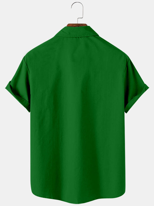 Men's Christmas 3D Digital Printing Casual Loose Short Sleeve Shirt