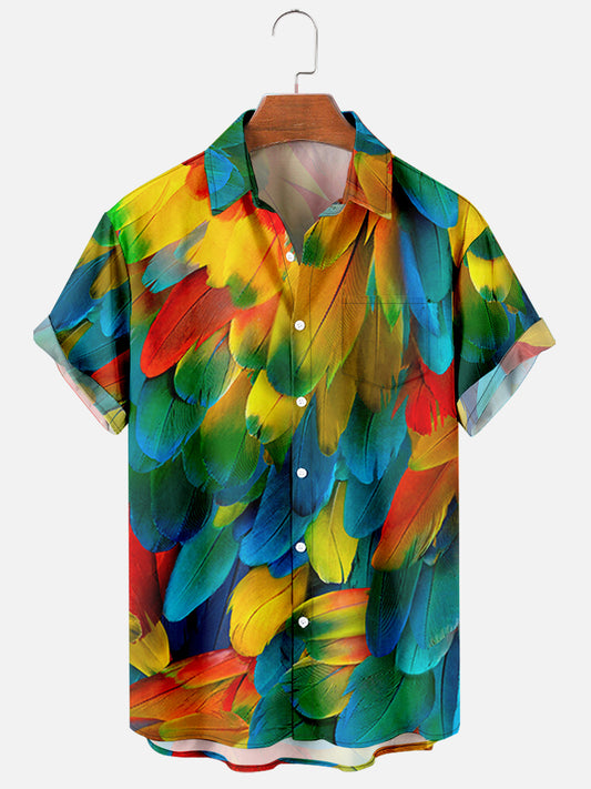 Tie Dye Print Trend Loose Short Sleeve Shirt