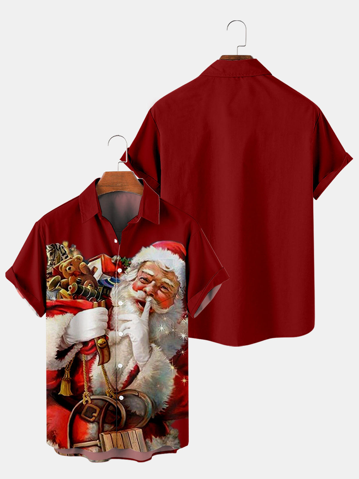 Christmas Gift Men Oversized Casual Short Sleeve Shirt