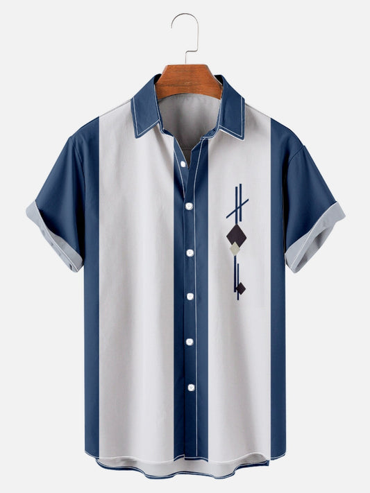 Men's Vintage Casual Lapel Short Sleeve Shirt