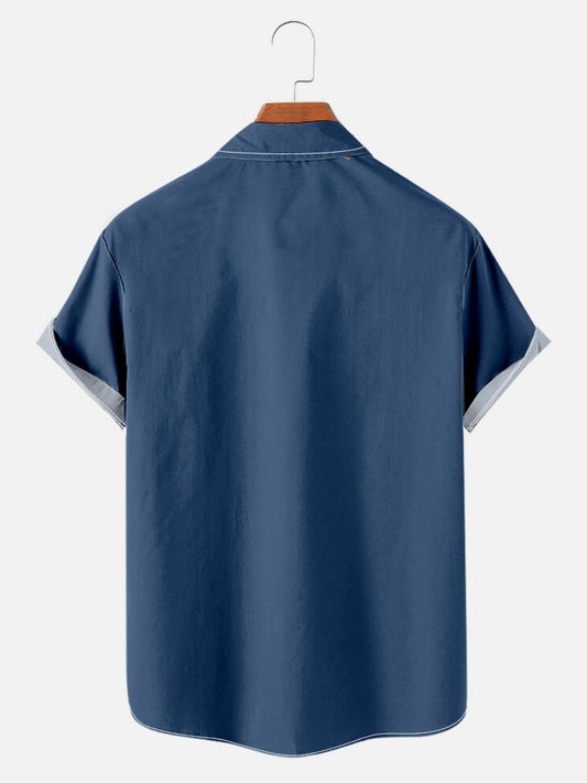 Men's Vintage Casual Lapel Short Sleeve Shirt