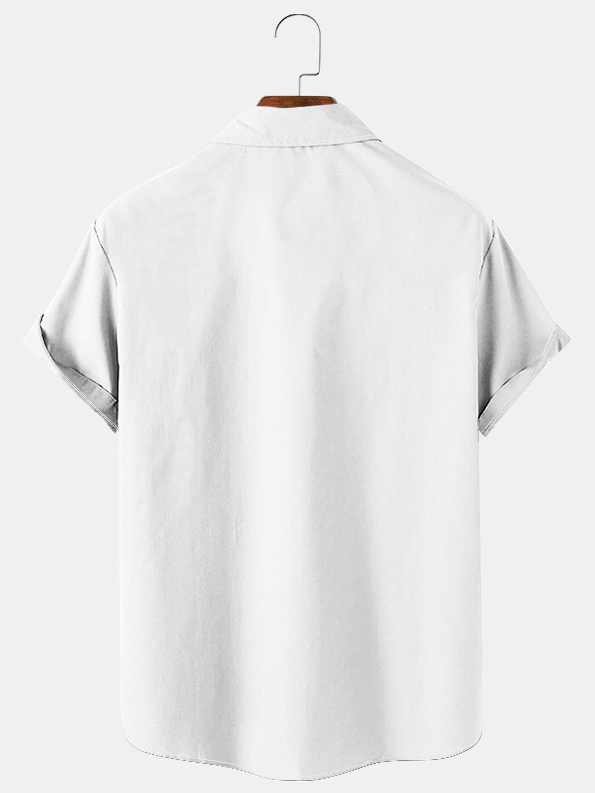 Mens Flag Print Casual Breathable Short Sleeve Shirt