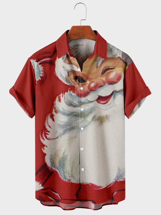 Men's Christmas element large short sleeve shirt