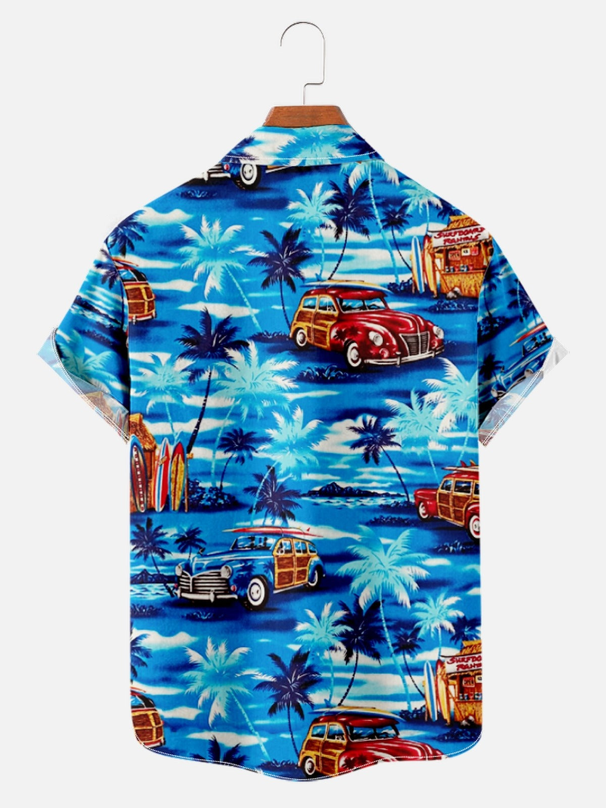 Men's Holiday Vintage Tactical Hawaiian Shirts Beach Auto Quick Dry Wrinkle Free Tops