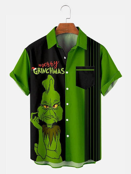 Men's Grinch Christmas Printed Shirt